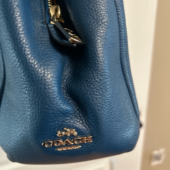 Coach Blue Leather Shoulder Bag - Picture 7 of 14